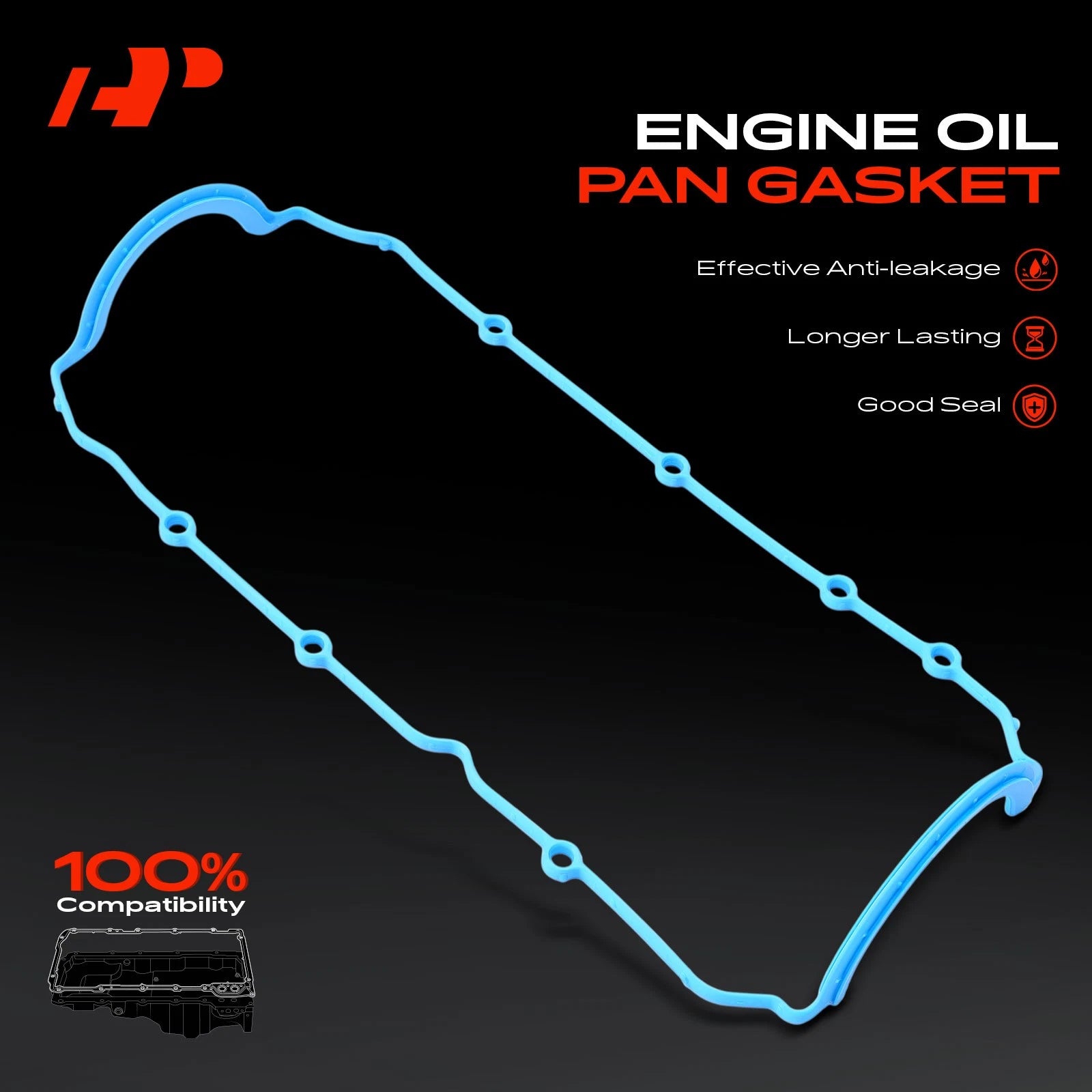 Engine Oil Pan Gasket for Chevy Malibu, Impala, Buick Terraza, Pontiac