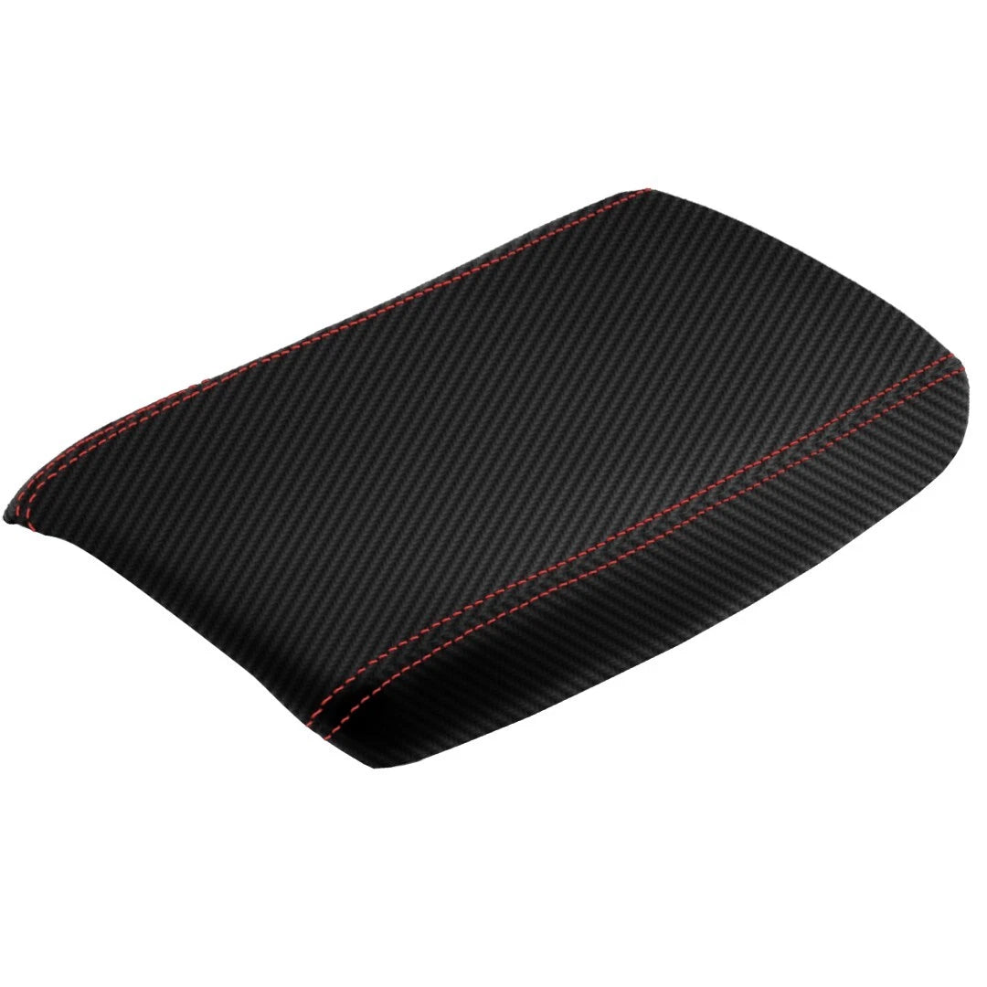 Console Armrest Cover for Corvette C5 (1997–2004) - PVC Carbon Fiber Red Stitch