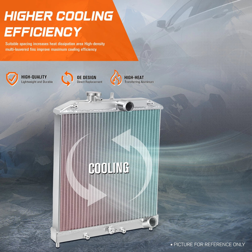 2-Row Aluminum Racing Radiator for Honda Civic (1992–2000) & Integra (1994–2001)