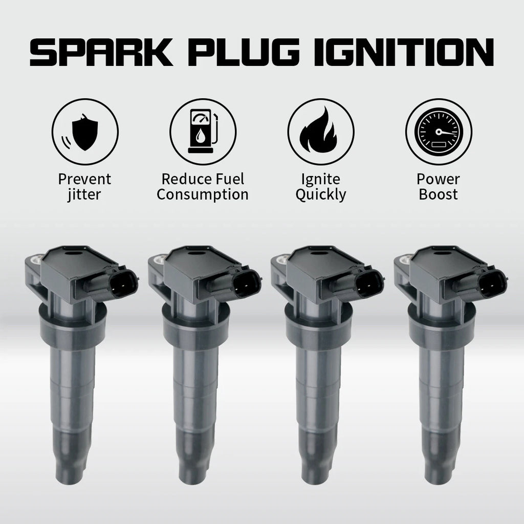 Set of 4 Ignition Coils for Hyundai Genesis, Santa Fe, Sonata, Kia Optima 2.4L UF611