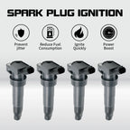 Set of 4 Ignition Coils for Hyundai Genesis, Santa Fe, Sonata, Kia Optima 2.4L UF611