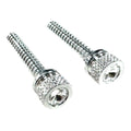 Chrome Metal Clear Jewel Crystal Long Dash Screws for Freightliner (2005–2015)