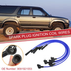 5pcs Spark Plug Wire Ignition Coil Cable No. 9091921553 for Toyota 4Runner (1994–1995)