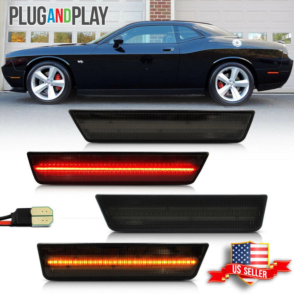 Smoked LED Side Marker Lights for Dodge Challenger (2008–2014)