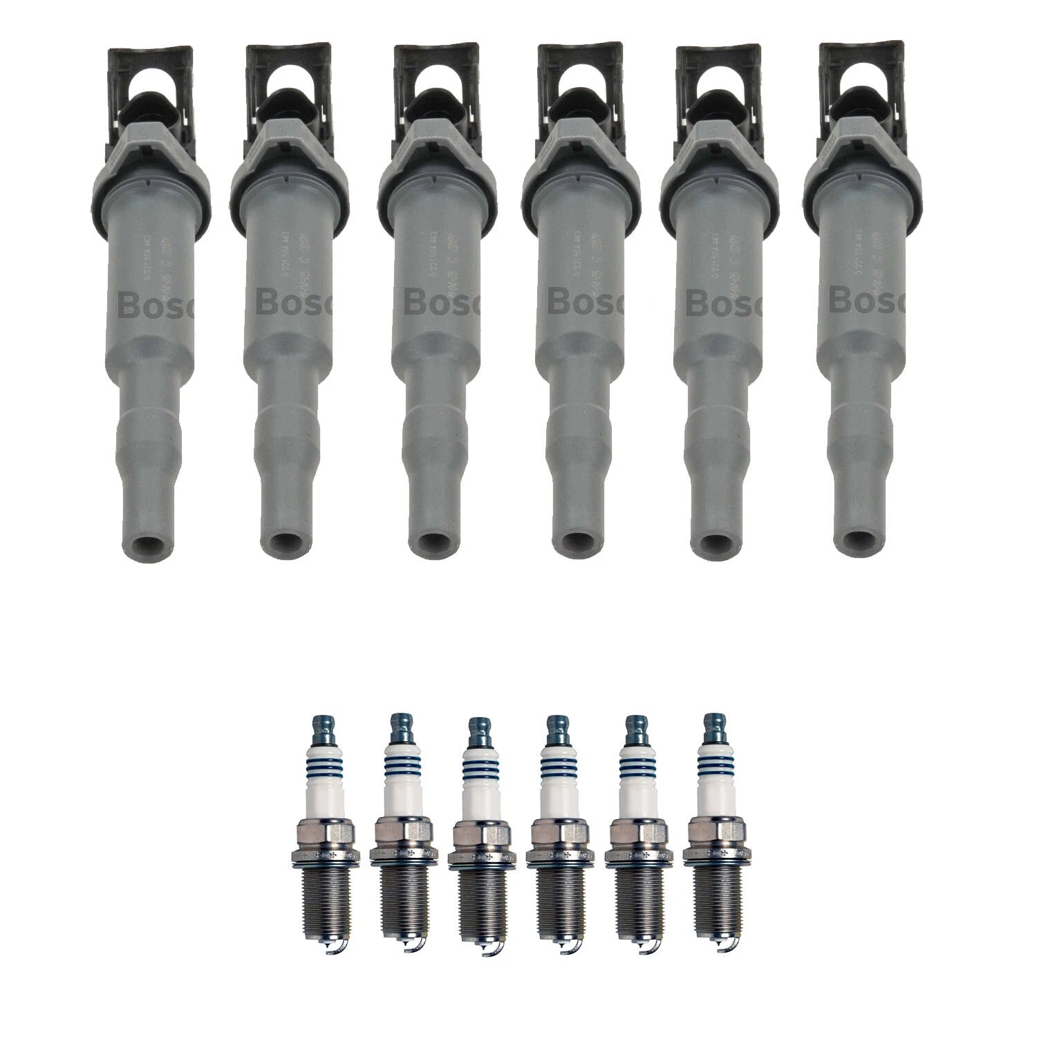 Set of 6 Ignition Coils & Spark Plugs for BMW E60 525xi (2006–2010)