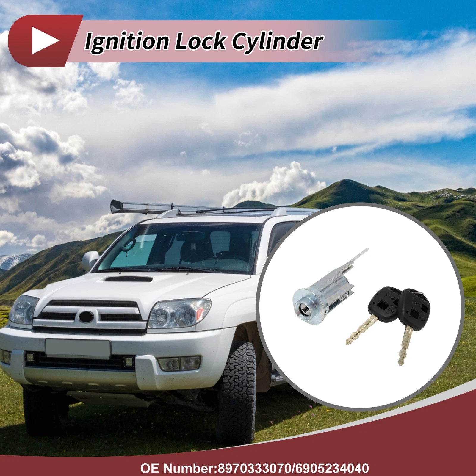Ignition Lock Cylinder for Toyota 4Runner (2003–2009) No. 8970333070