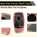 TPU Car Key Case for Mercedes Benz E Class (2017) - Rose Gold Tone