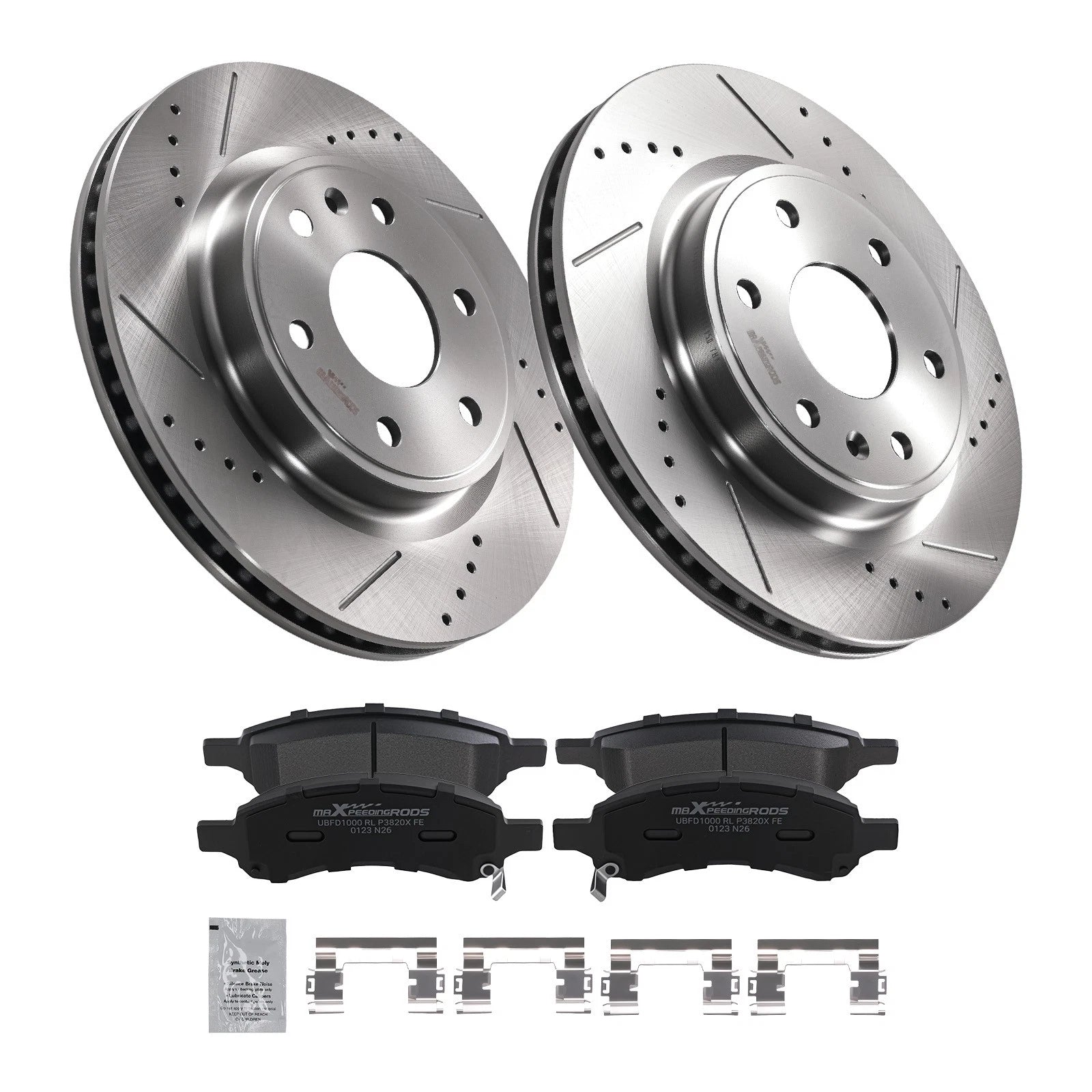Front Brake Rotors and Pads Kit for Chevrolet Traverse (2009–2017) GMC Acadia (2007–2016)