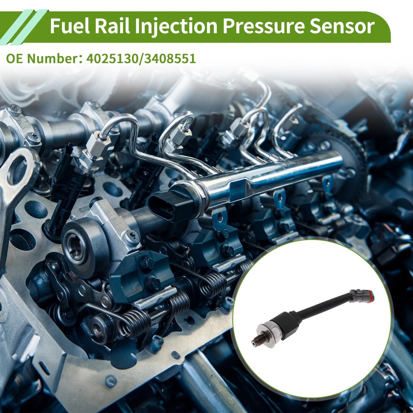 Fuel Injection Pressure Sensor with Line for Dodge Ram 2500 (No.4025130)