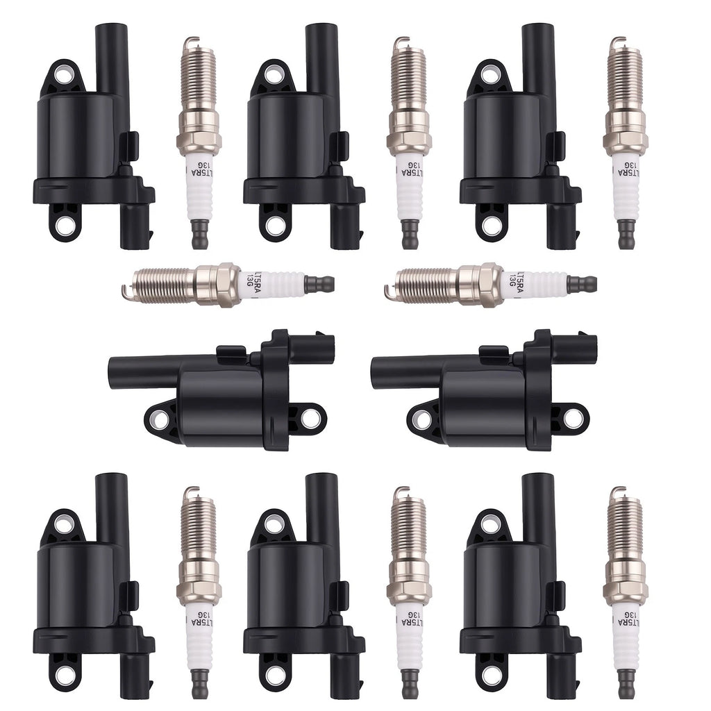 8X Ignition Coils + Spark Plugs for GMC Sierra Yukon V8 5.3L 6.2L (2014–2019)