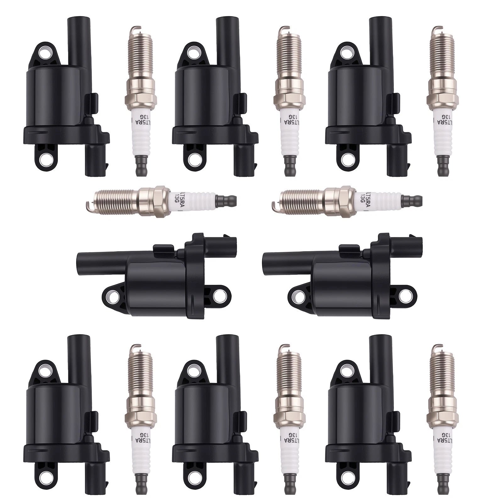 8X Ignition Coils + Spark Plugs for GMC Sierra Yukon V8 5.3L 6.2L (2014–2019)