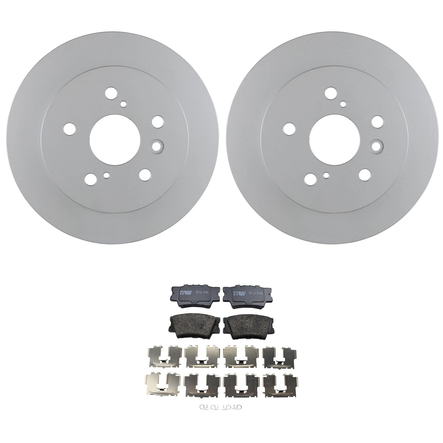 Set of 2 Bosch QuietCast Rear Rotors & TRW Pro Ceramic Pads for Camry ES350 (2007–2020)