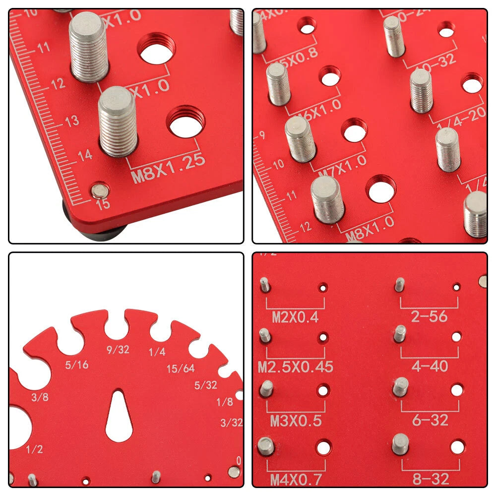 Nut and Bolt Thread Checker for Portable Use (18/32 to 1/2 Inch)