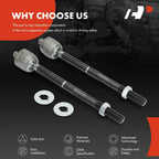 Front Inner Tie Rod Set for Toyota Highlander 2004–2007 Lexus RX330 RX350