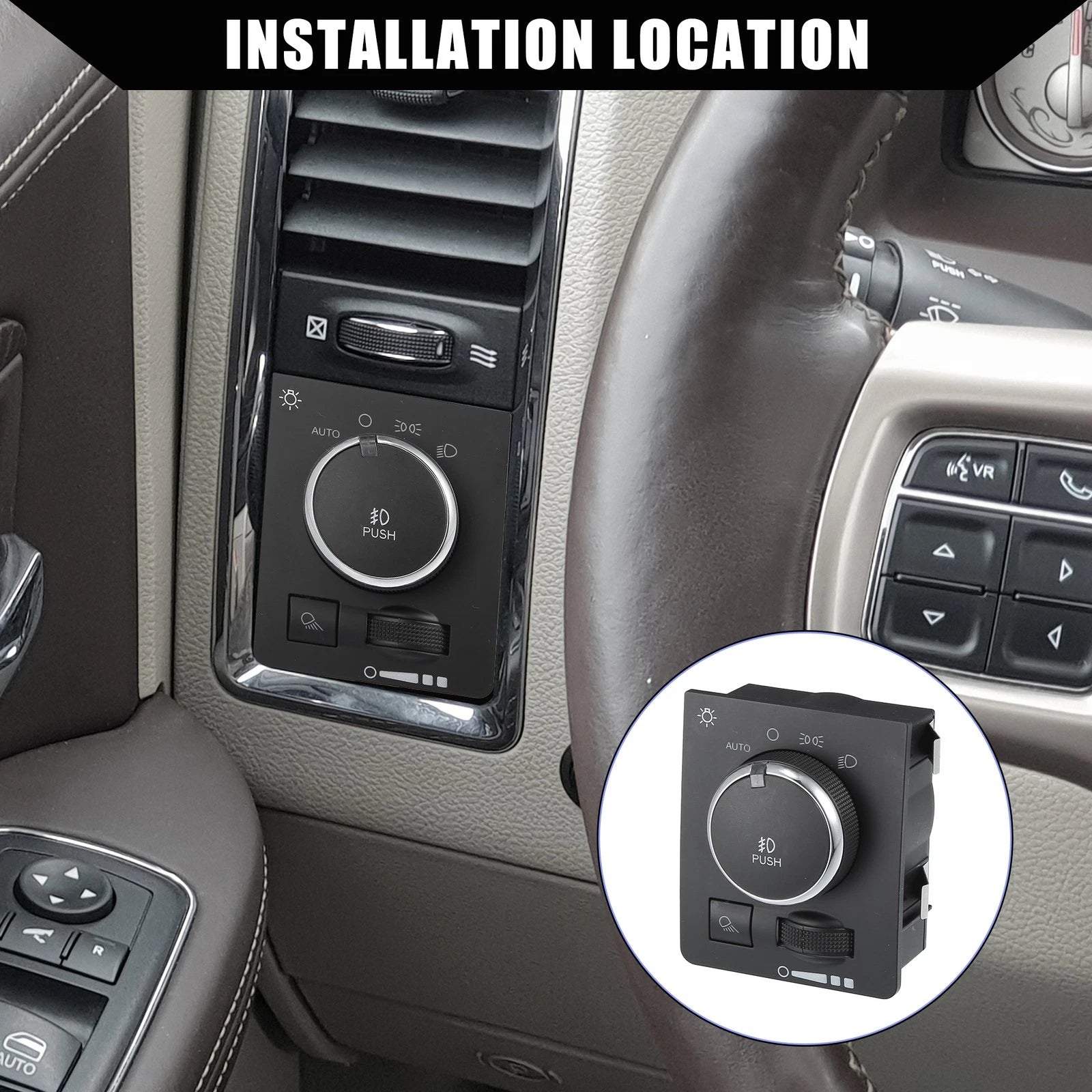 Headlight Switch for Dodge Ram 1500 2500 3500 (No.68020629AA)