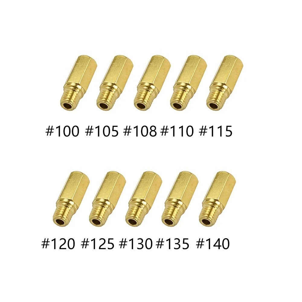 10pcs Carburetor Main Jet for PWK PE OKO CVK (#100-#140)