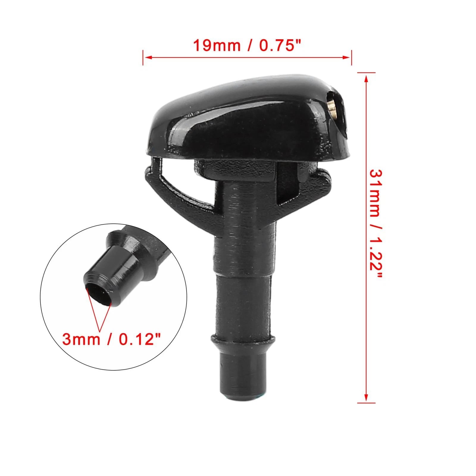 2X Windshield Wiper Washer Nozzle 8265A083 for Mitsubishi Lancer (1995–2005)