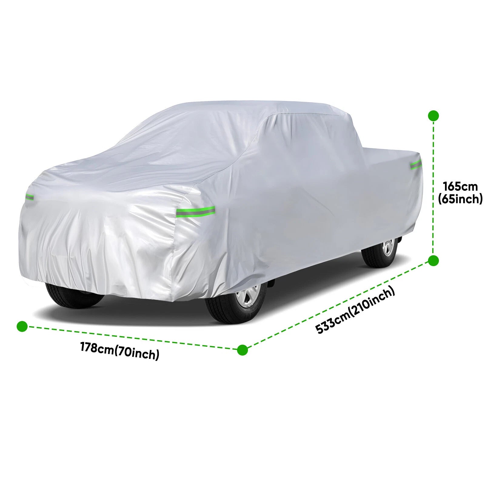 Full Pickup Truck Car Cover for All Weather Protection (Fits 210")