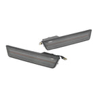 Black Shell White Light Front Side Marker Lights for Dodge Challenger Charger (2015–2023)