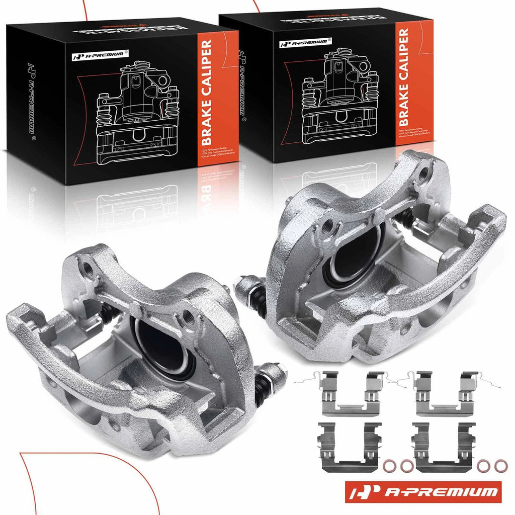 Pair Front Disc Brake Calipers for Nissan Cube Tiida Versa (2009–2014)