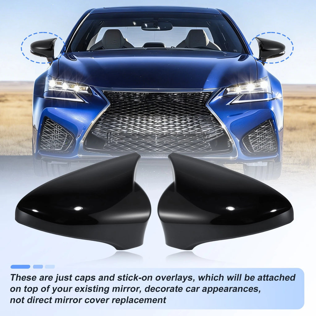 Black Wing Mirror Cap Cover for Lexus IS200t IS300 IS350 (2013–2020)