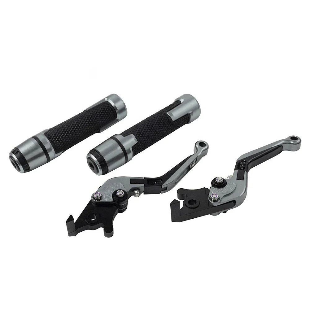 Titanium Extendable Brake Clutch Levers Grip Set for Kawasaki ZX6R (2005-2023)