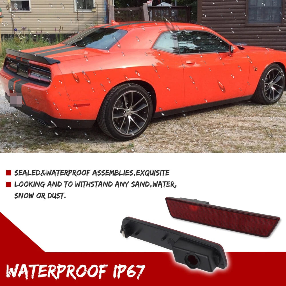 2X Red Lens Rear Side Marker Lights for Dodge Challenger (2008–2014)