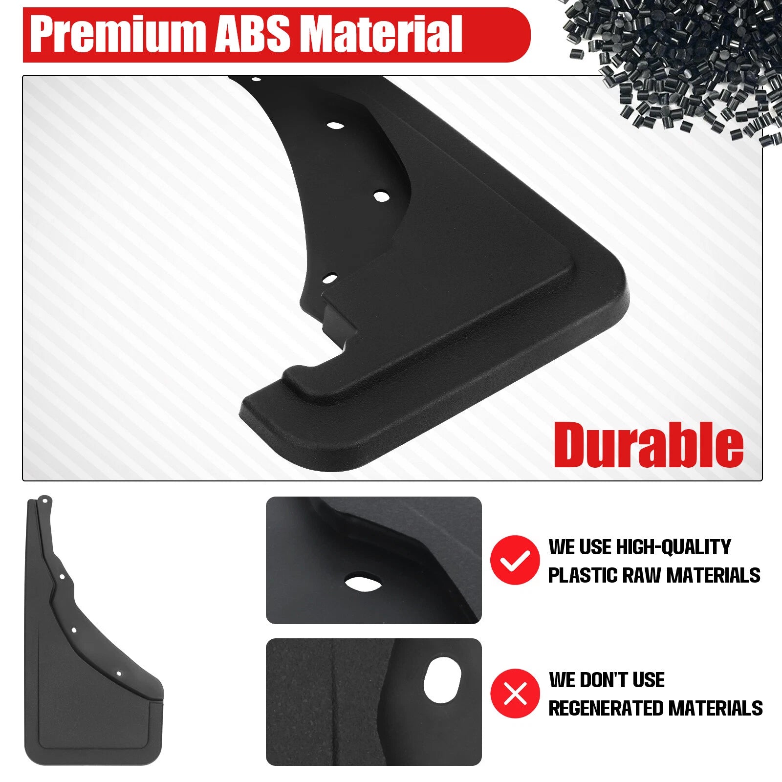 Set of 4 Mud Flaps Splash Guards for Ford Bronco Sport (2022)