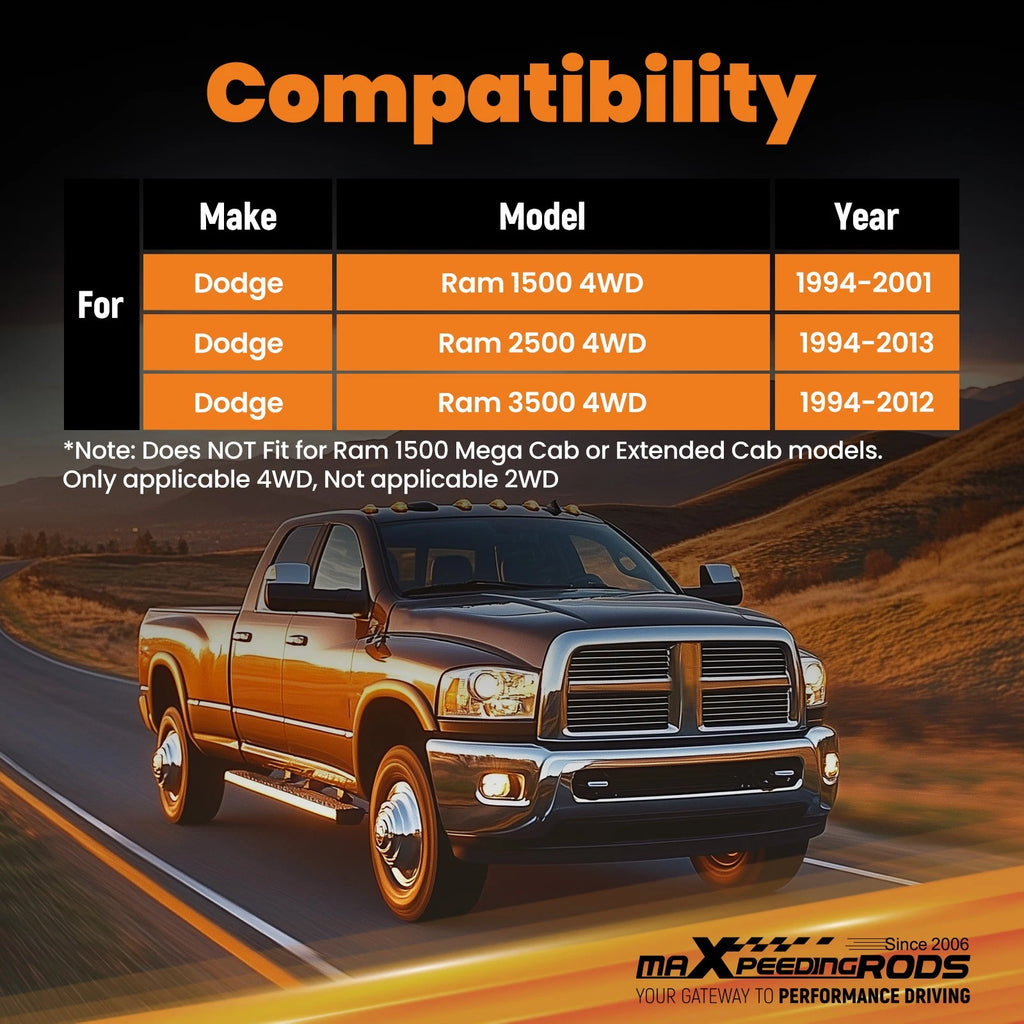 3" Front Lift Height Leveling Kit for Dodge Ram 1500 2500 3500 4WD (1994–2013)