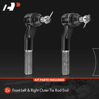 2X Front Outer Tie Rod Ends for Ford F-250 F-350 Super Duty (2011–2022)