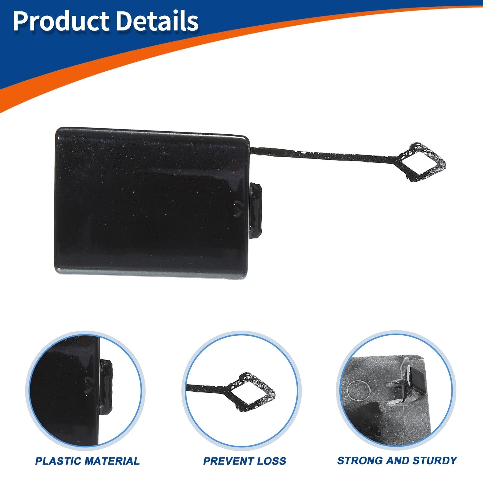 Tow Hook Cover for Mercedes-Benz E-Class (2003–2009) No.A2118850026 Black