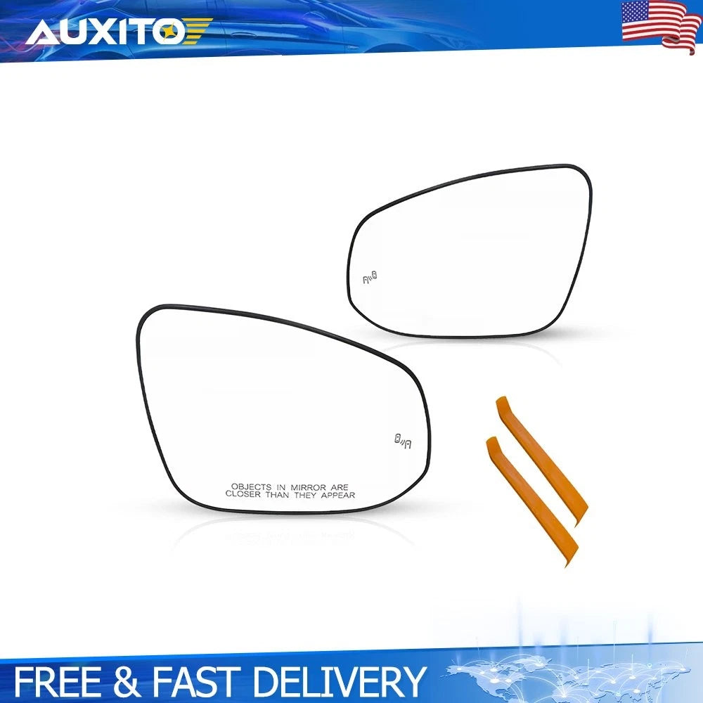 Pair Heated Side Mirror Glass w/Blind Spot for Toyota RAV4 (2019–2024)