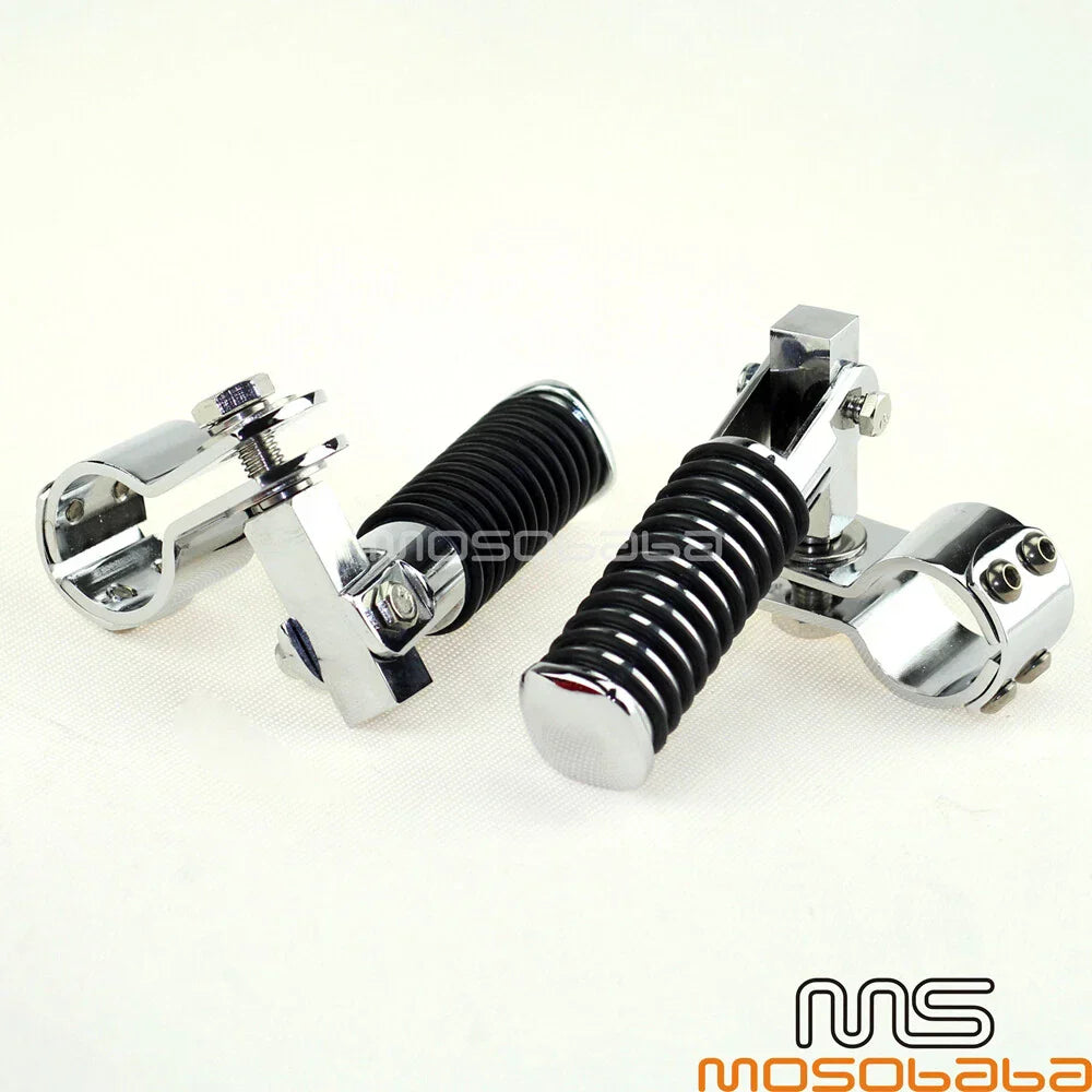1 1/4" Engine Crash Bar Foot Pegs for Honda Harley Dyna