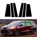 6Pcs Window Pillar Trim Covers for Toyota Sienna (2021-2024)