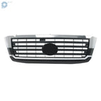 Chrome and Gloss Black Front Bumper Upper Grille for Toyota Sequoia (2018-2022)