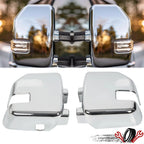 Chrome Mirror Covers with Turn Signal for Ford F250 F350 F450 Super Duty (2017–2022)