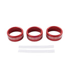 Set of 2 Red AC Climate Control Knob Ring Covers for Subaru Forester XV Crosstrek WRX