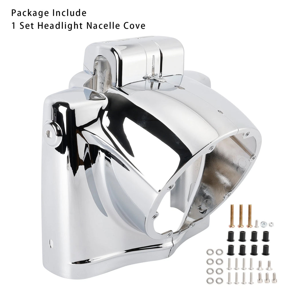 7" Round Headlight Nacelle Cover for Harley Touring Road King FLHR (2014–2023)
