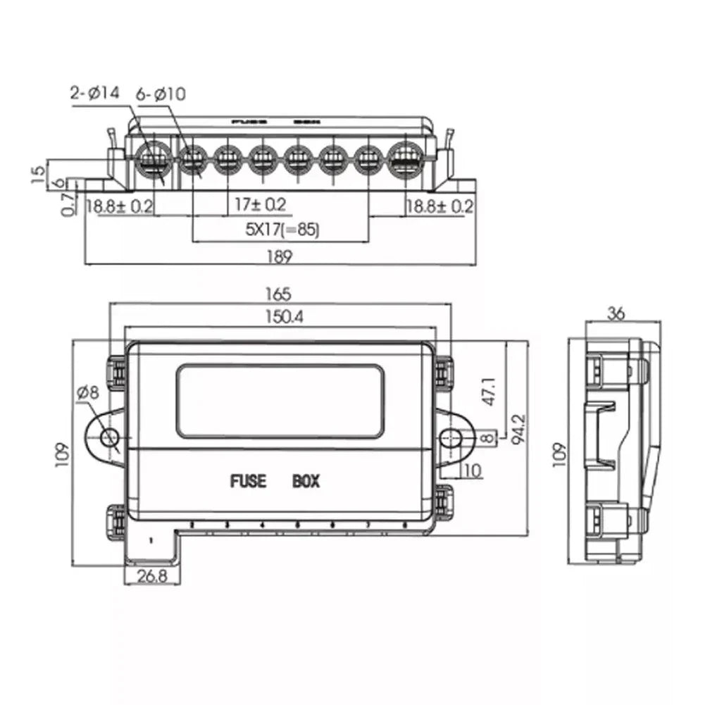 Midi Fuses Box for Automotive RVs & Boats