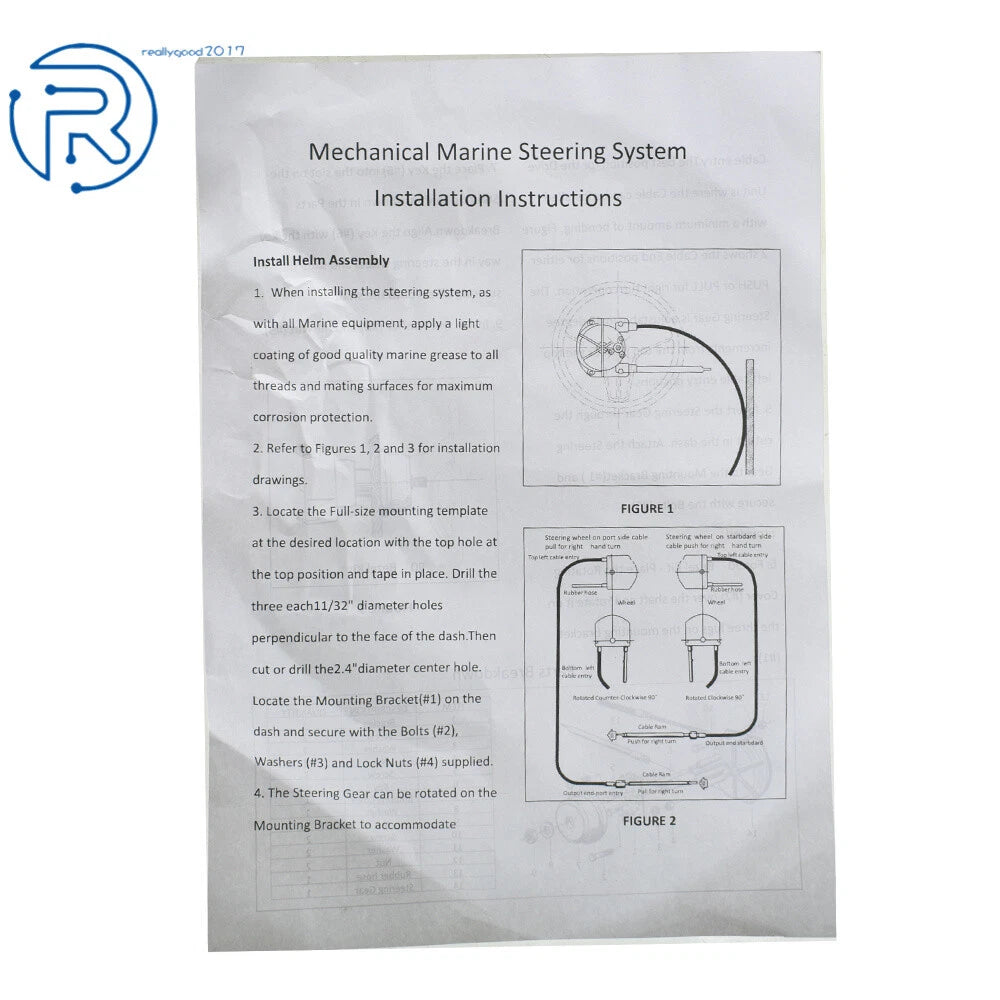 Boat Steering Cable for Rotary System (10FT)