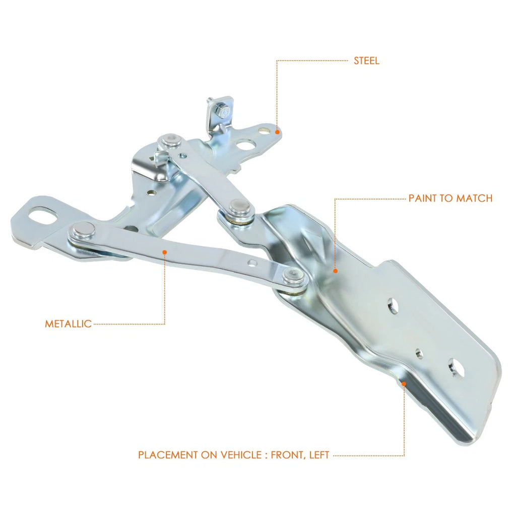 Left Driver Side Steel Engine Hood Hinge for Jeep Compass (2011–2017)