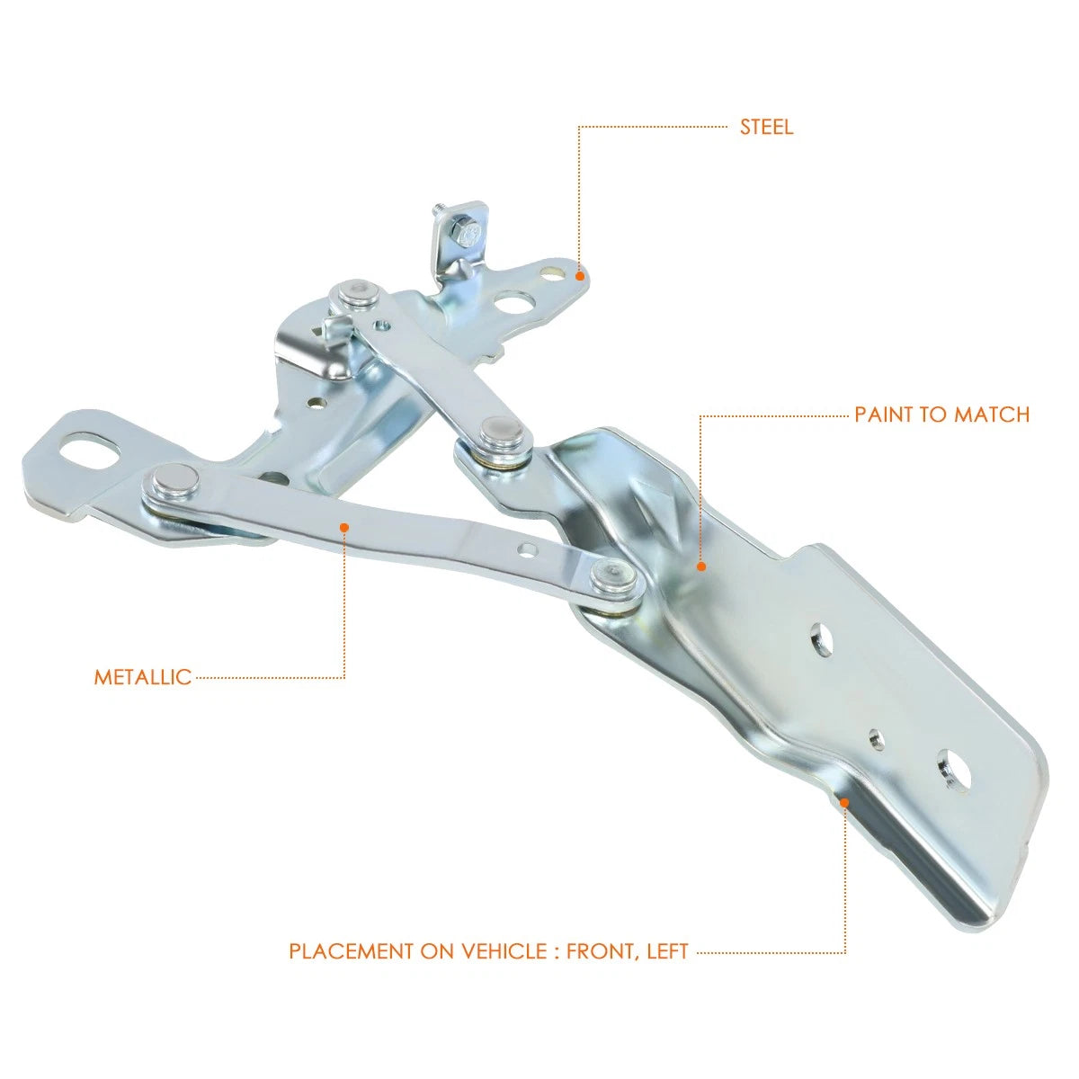 Left Driver Side Steel Engine Hood Hinge for Jeep Compass (2011–2017)