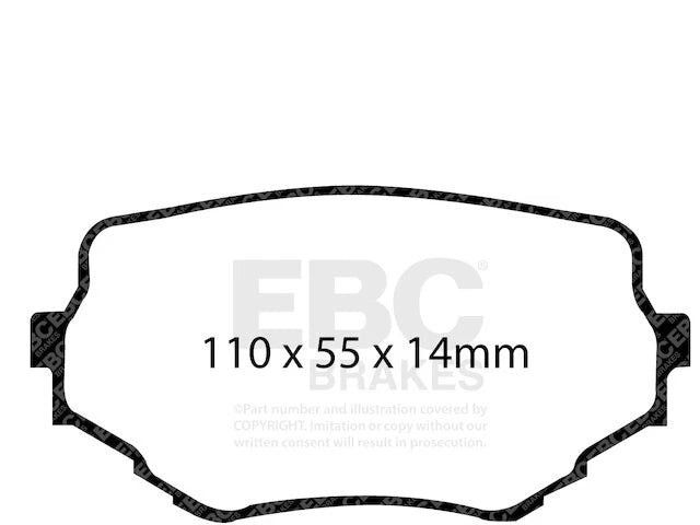Set of 4 Front Brake Pads for Suzuki Sidekick (1996–1998) VJ782DM