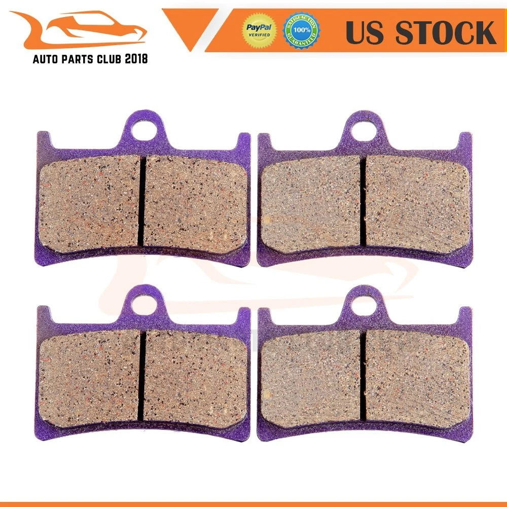 Set of 2 Front Carbon Fiber Brake Pads for Yamaha YZF-R6 (2005–2007) FZ1 (2006–2012)