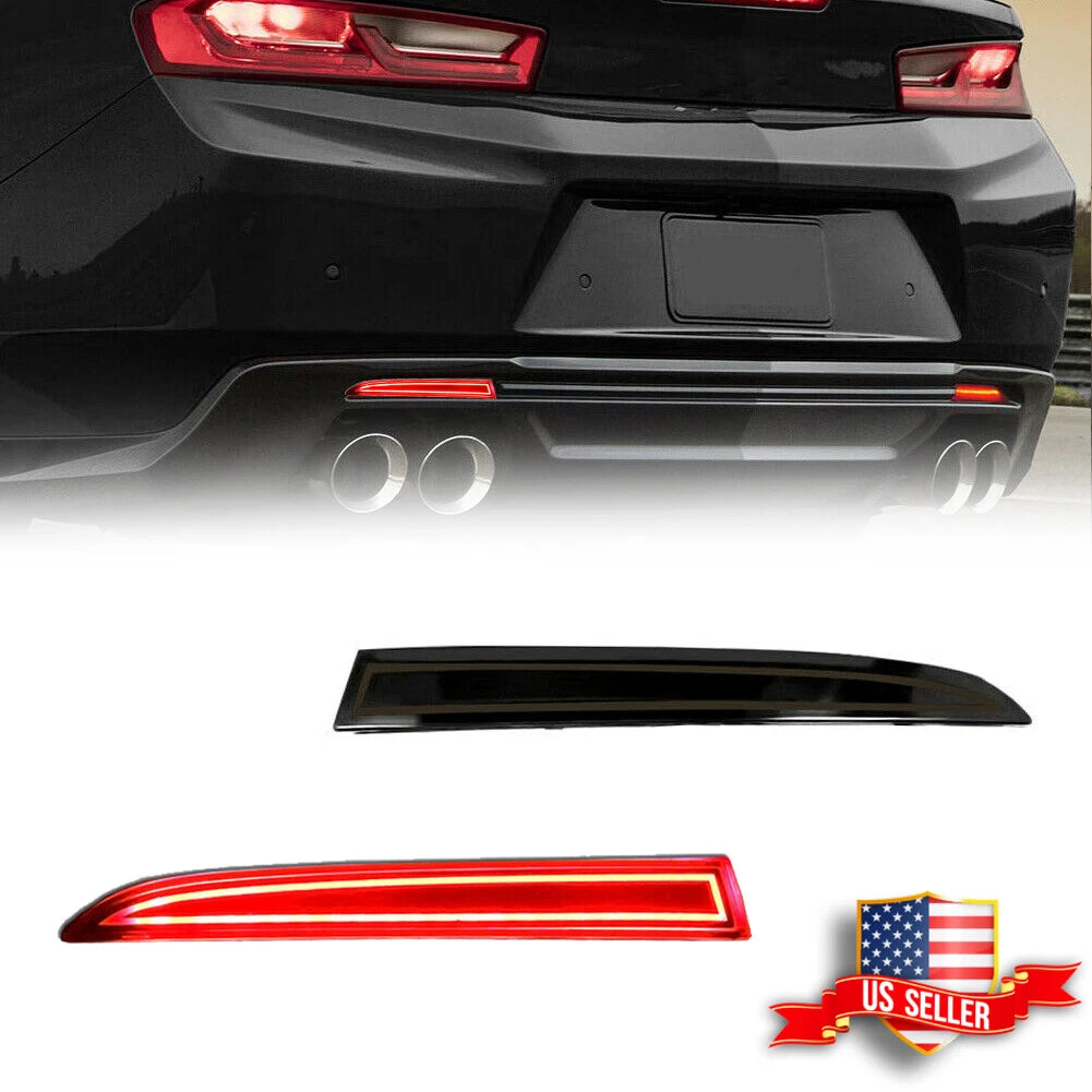 LED Smoked Rear Bumper Reflector for Chevrolet Camaro (2016–2022)
