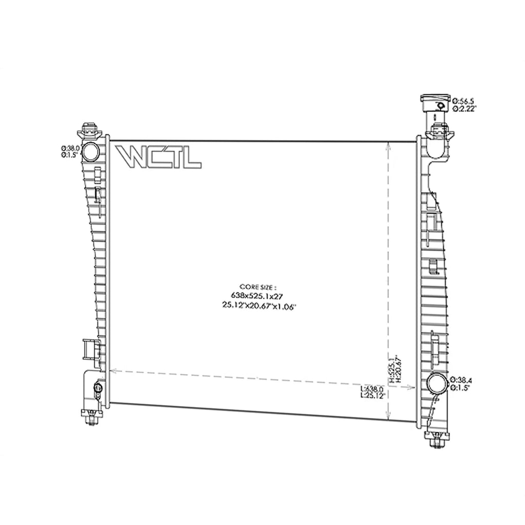 Replacement Plastic Radiator for Ford Ranger PX (2011–2018)
