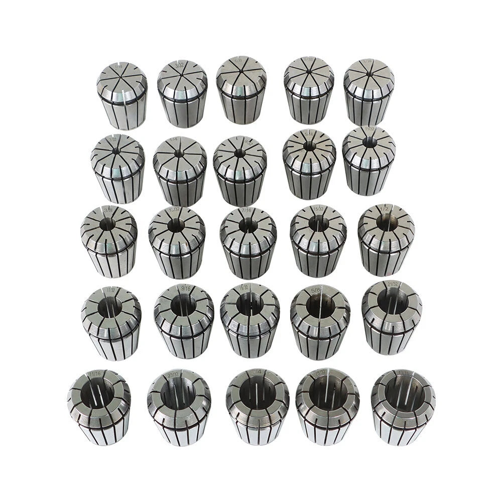 Set of 25 ER32 Collets for CNC Machines (Various Models)