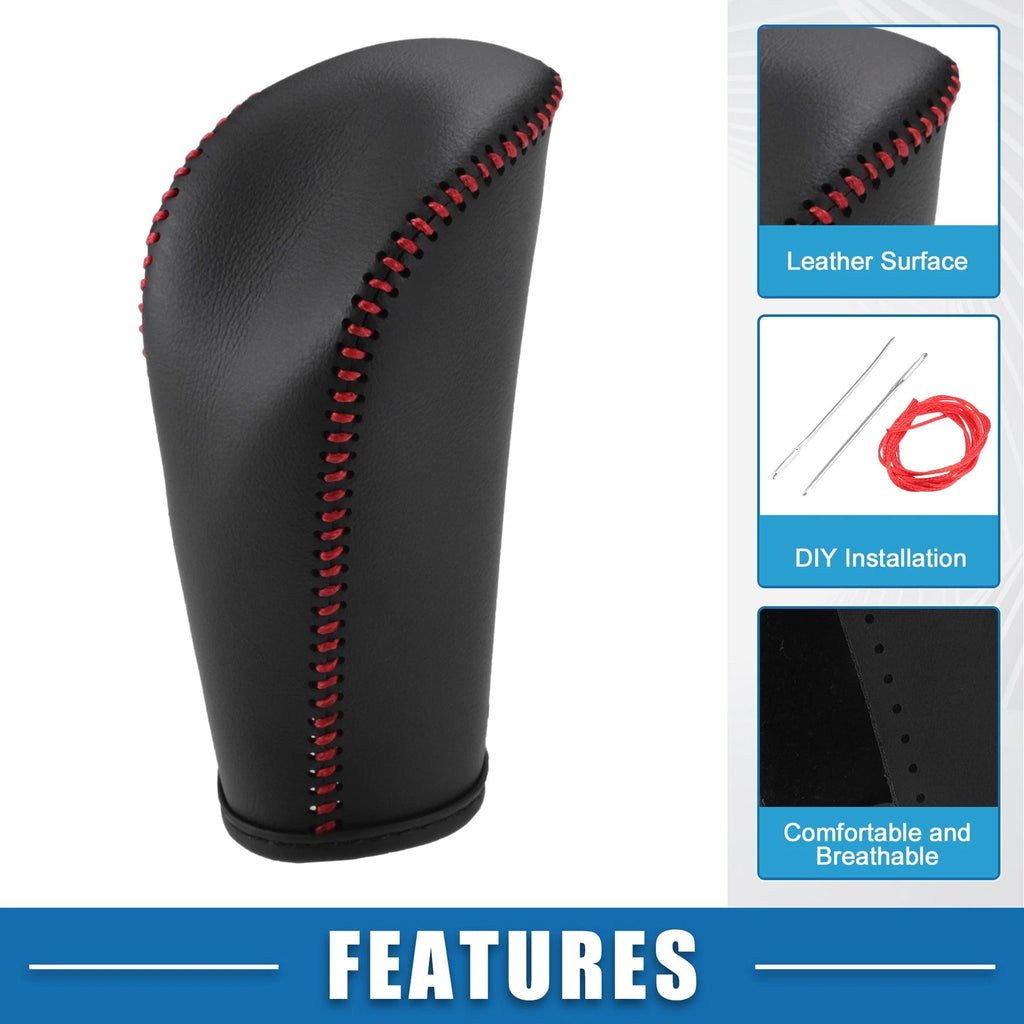 Gear Shifting Knob Cover Trim for Nissan Versa (2007–2012) Black Red