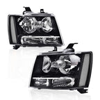 Headlights for Chevy Tahoe Suburban Avalanche (2007–2014) Clear/Black