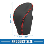 Gear Shifting Knob Cover for Nissan Rogue (2014–2016) Faux Leather Black Red